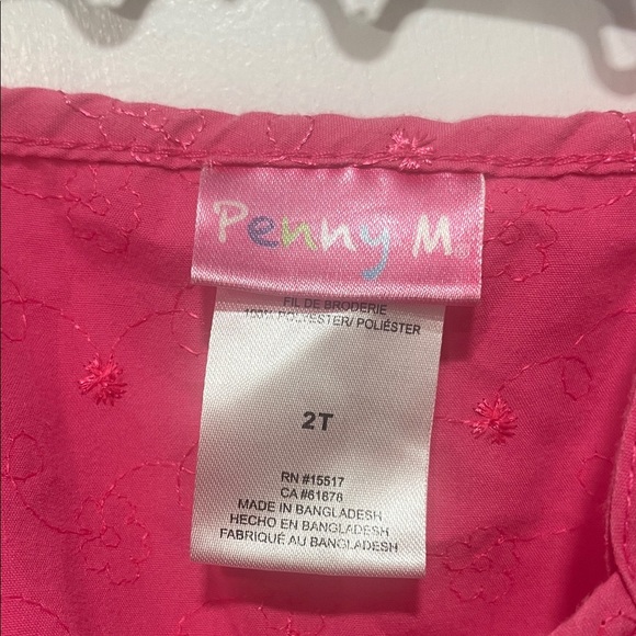 Adorable Pink Button-Front Kids Dress - Picture 2 of 4